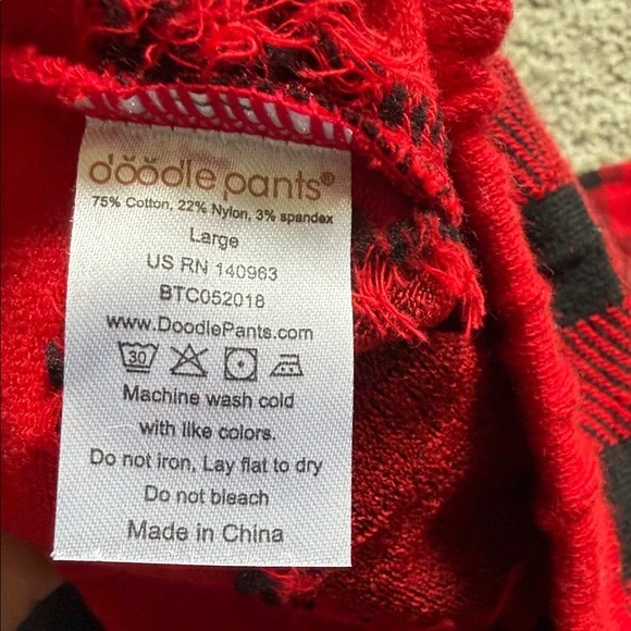 Doodle Pants Bear Bum Grizzly Bear Buffalo Check Plaid PantLeggings 18-24 months - Picture 2 of 5